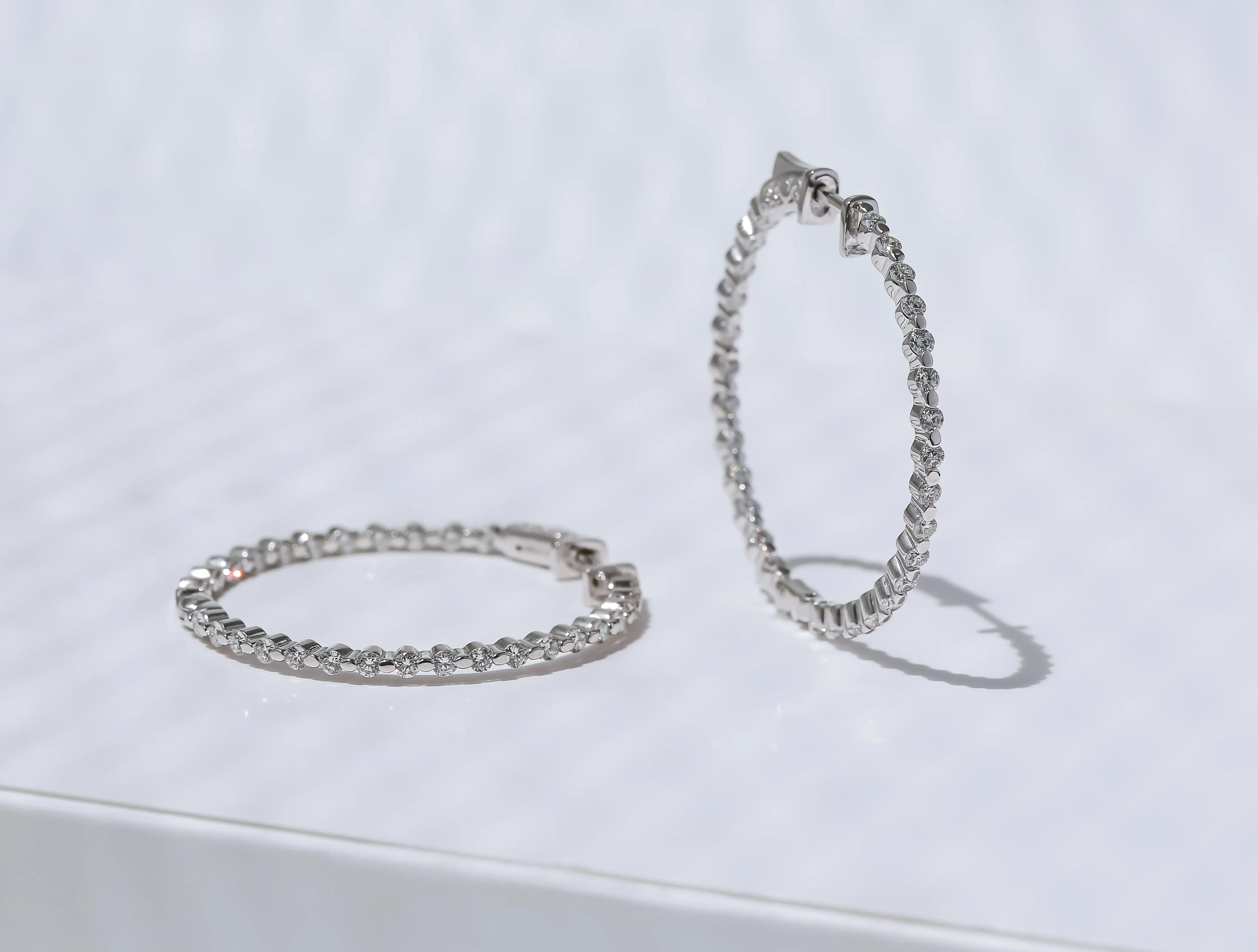 1.5" Diamond Bubble Hoops (Limited Quantities)