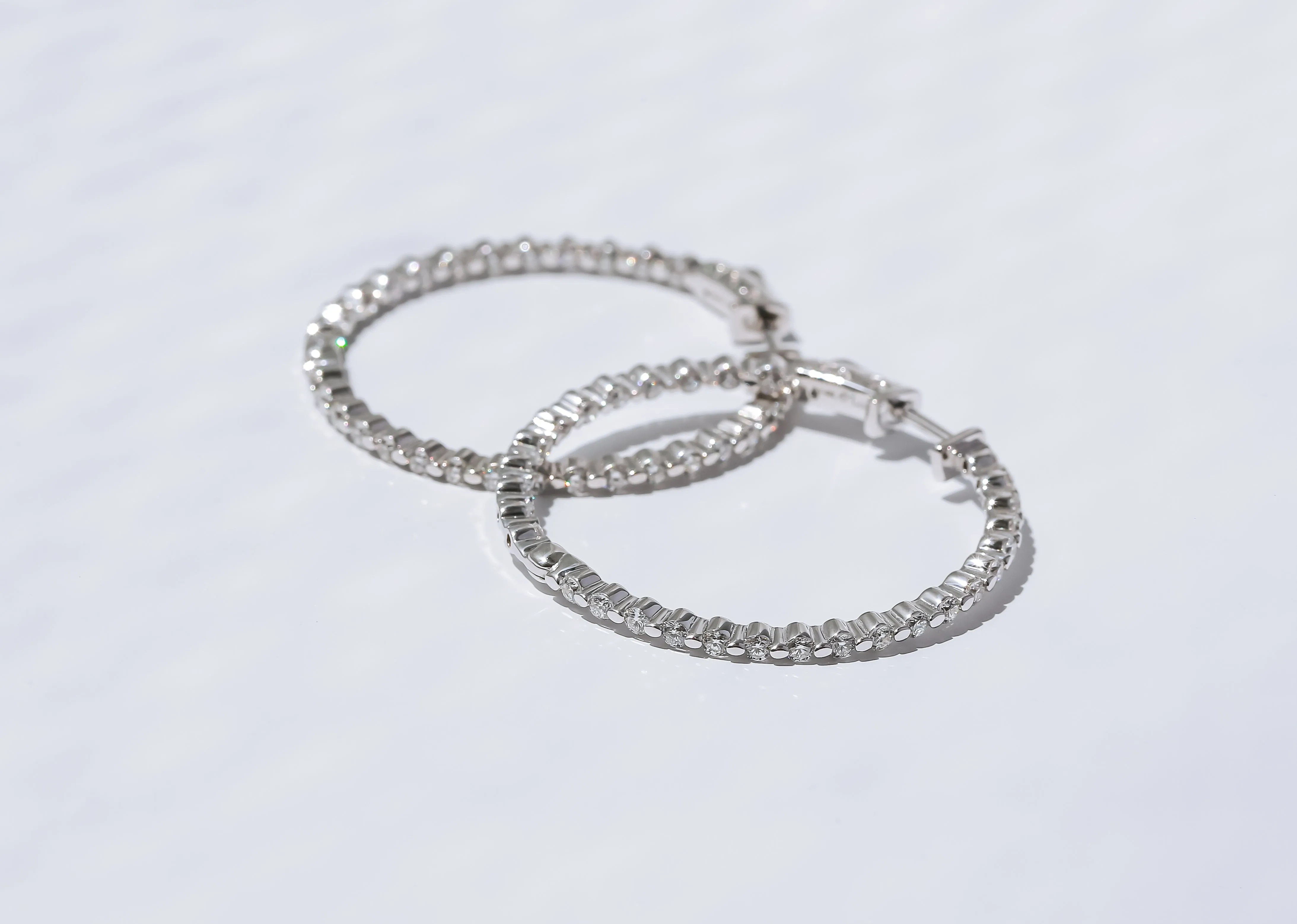 1.5" Diamond Bubble Hoops (Limited Quantities)