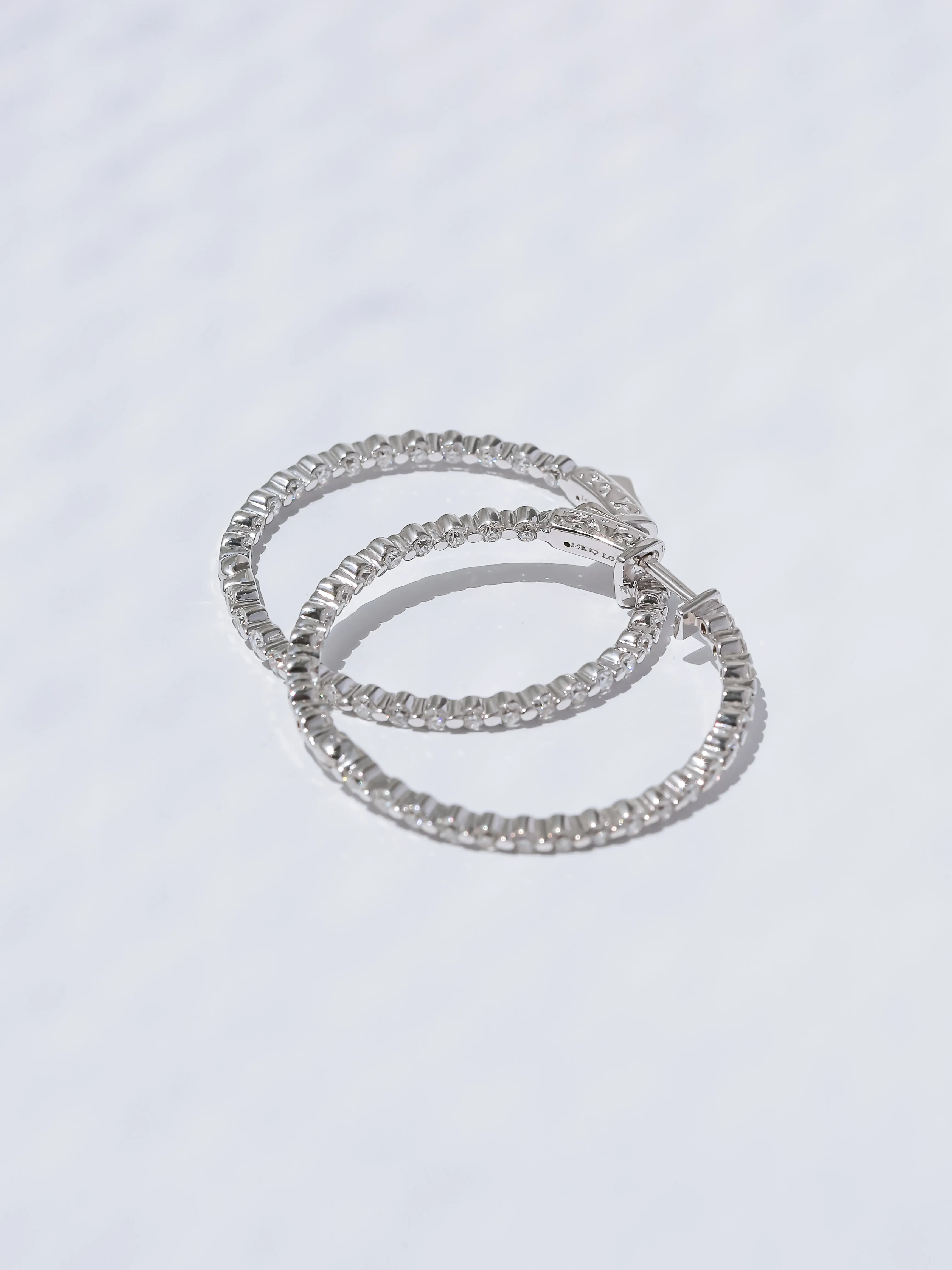 1.5" Diamond Bubble Hoops (Limited Quantities)