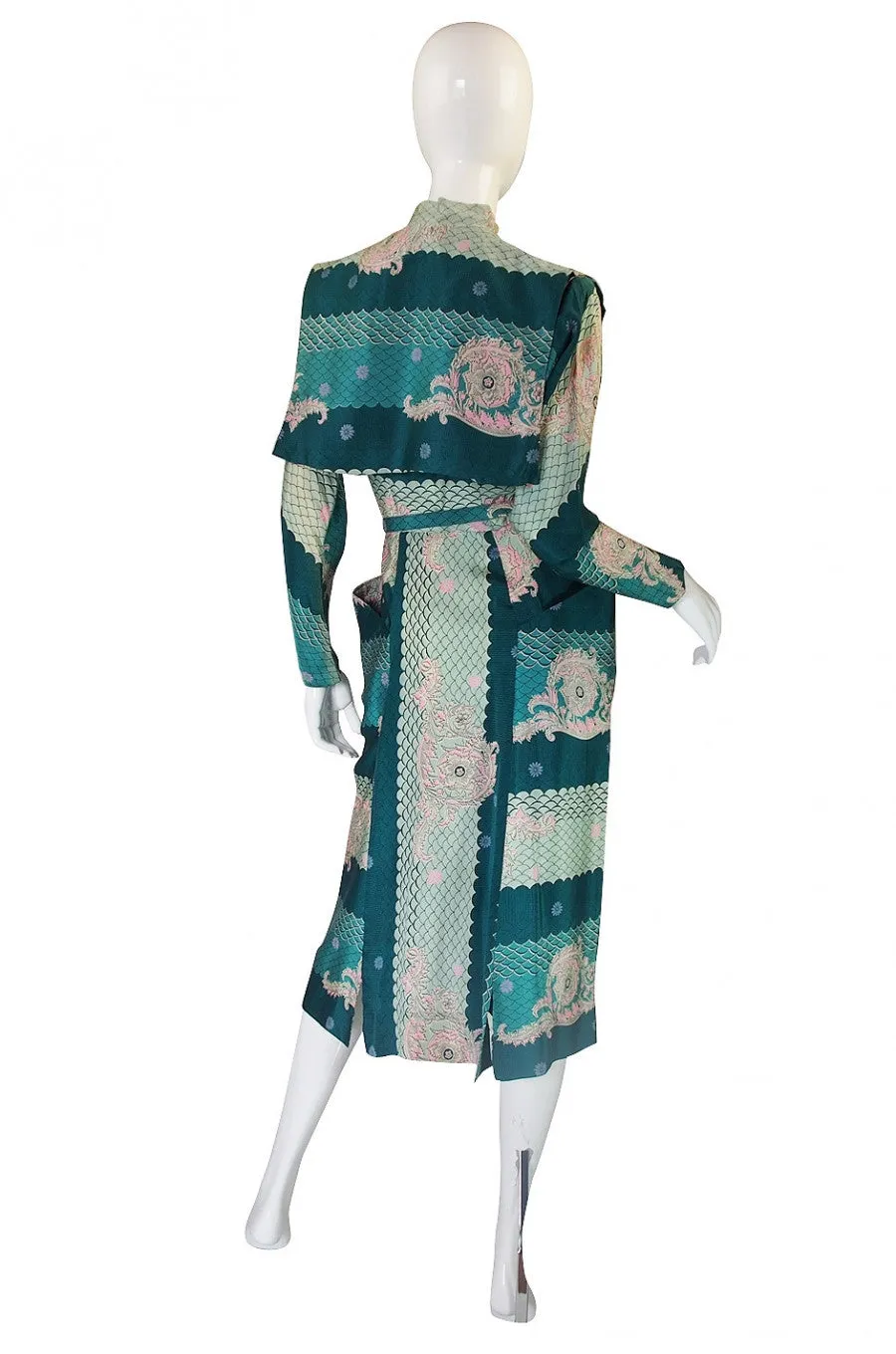 1940s Claudia Young Silk Dragon Dress