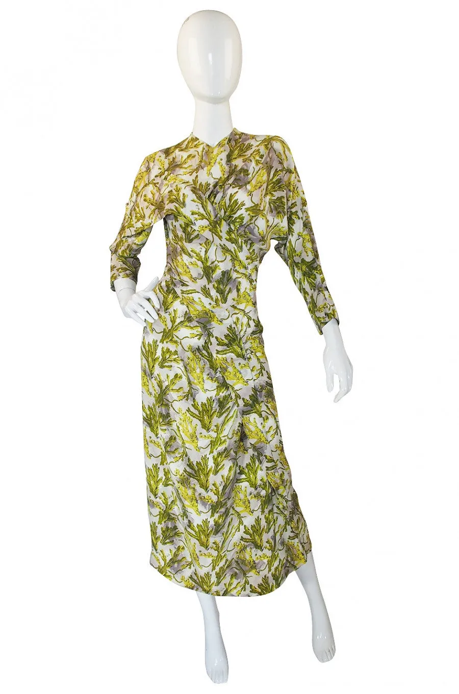 1940s Dorothy OHara Pin Up Silky Rayon Dress