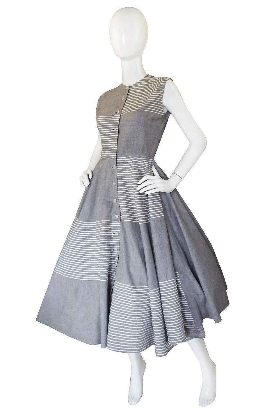 1950s Sweet Rick Rack Sun Dress