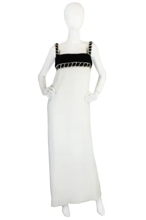 1960s Bob Bugnand Rhinestone Column Gown