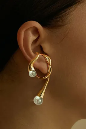 1pc Pearl Curve Earring