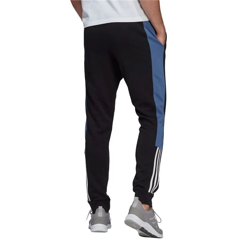 adidas Essentials Logo Colorblock Sweat Pants - Mens - Black/Crew Blue