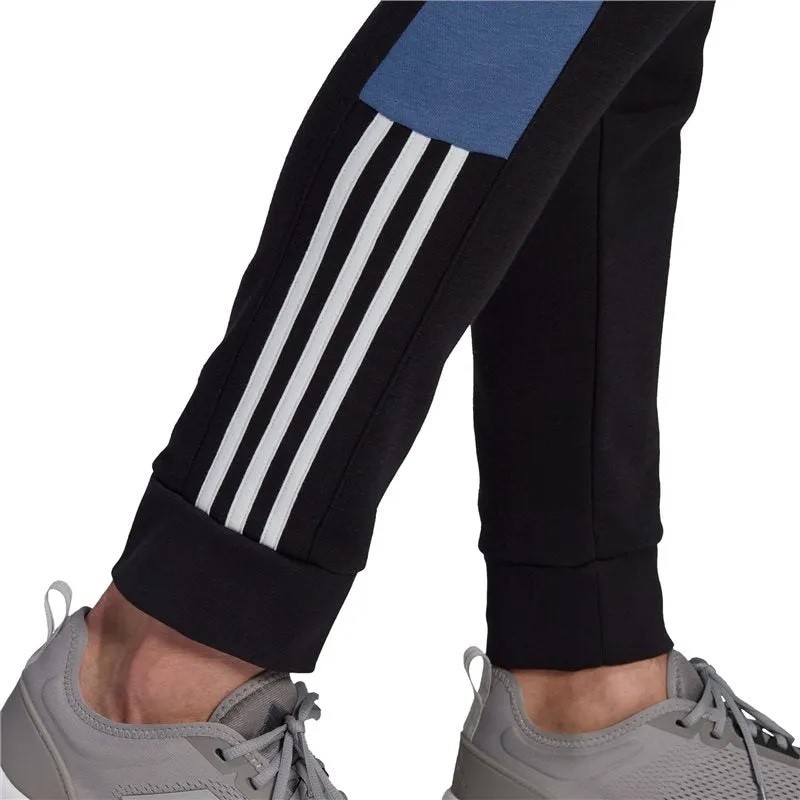 adidas Essentials Logo Colorblock Sweat Pants - Mens - Black/Crew Blue