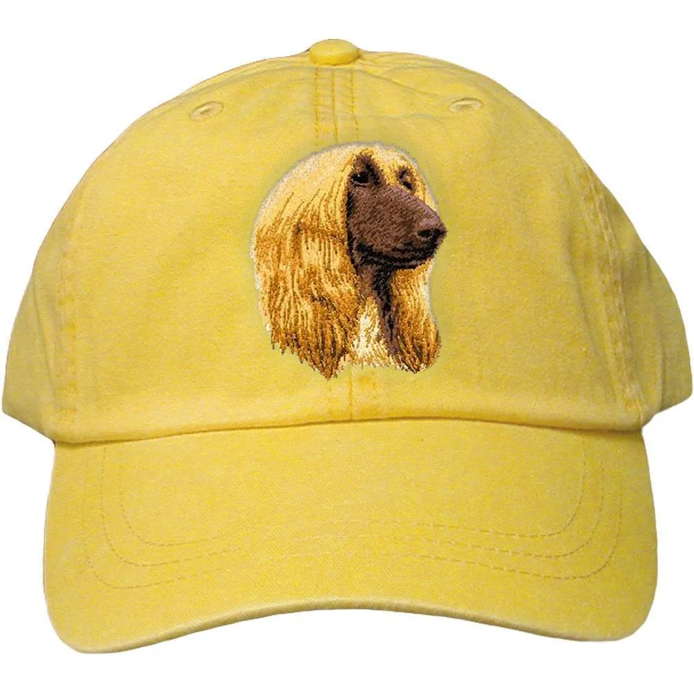 Afghan Hound Embroidered Baseball Cap