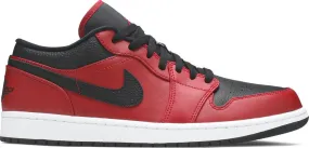 Air Jordan 1 Low 'Reverse Bred Pebbled Swoosh'