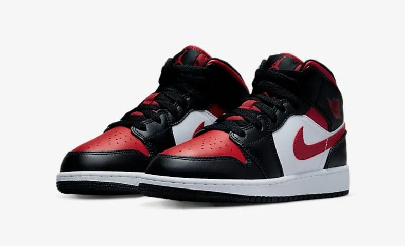 Air Jordan 1 Mid 'Bred Toe' (GS)