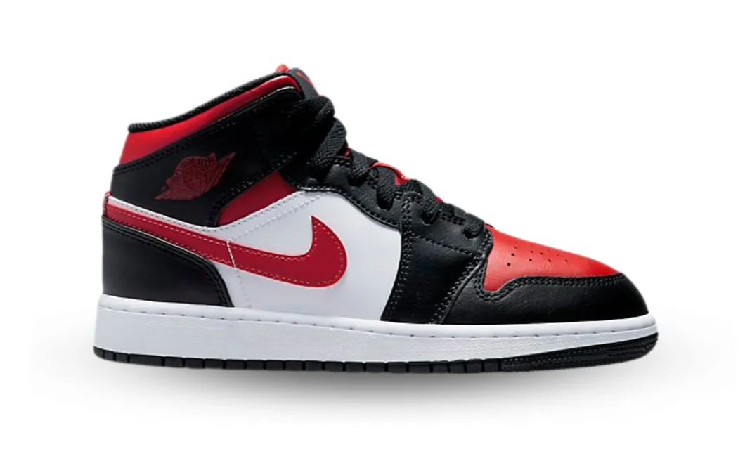 Air Jordan 1 Mid 'Bred Toe' (GS)