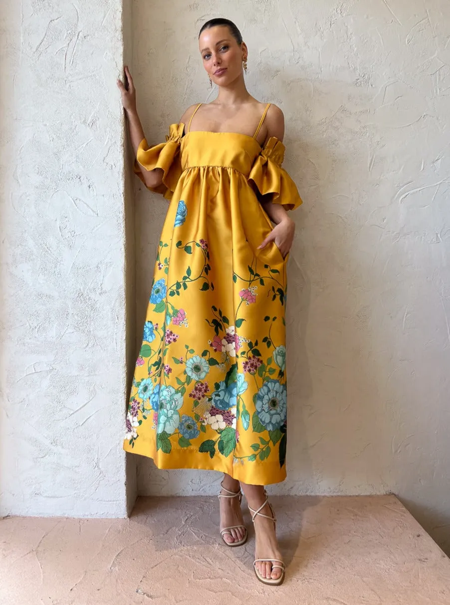 Alemais Dana Midi Dress in Marigold