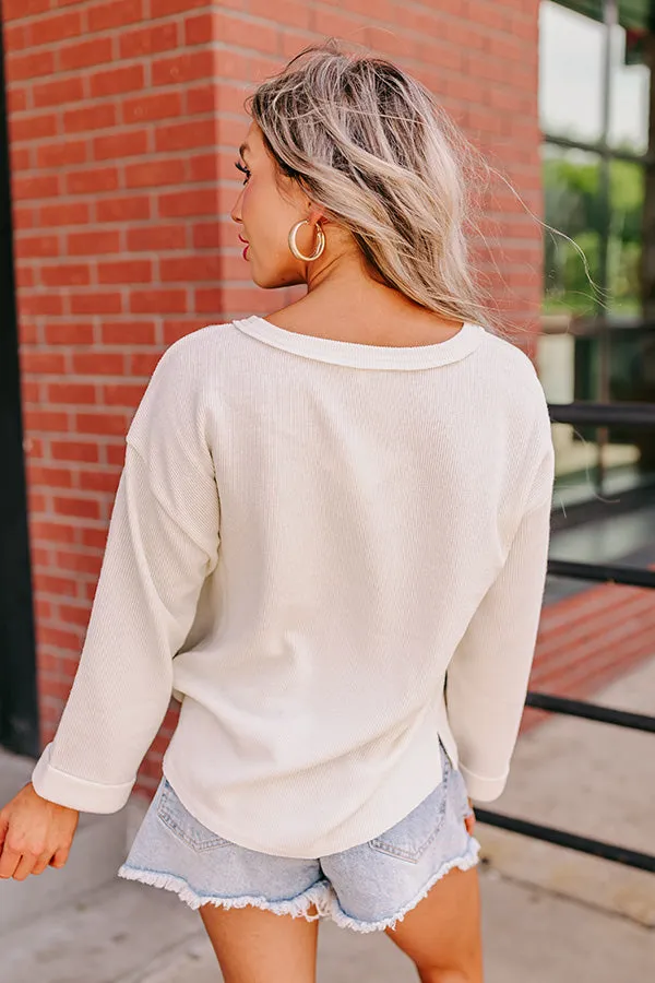 Always There For You Knit Top In Ivory