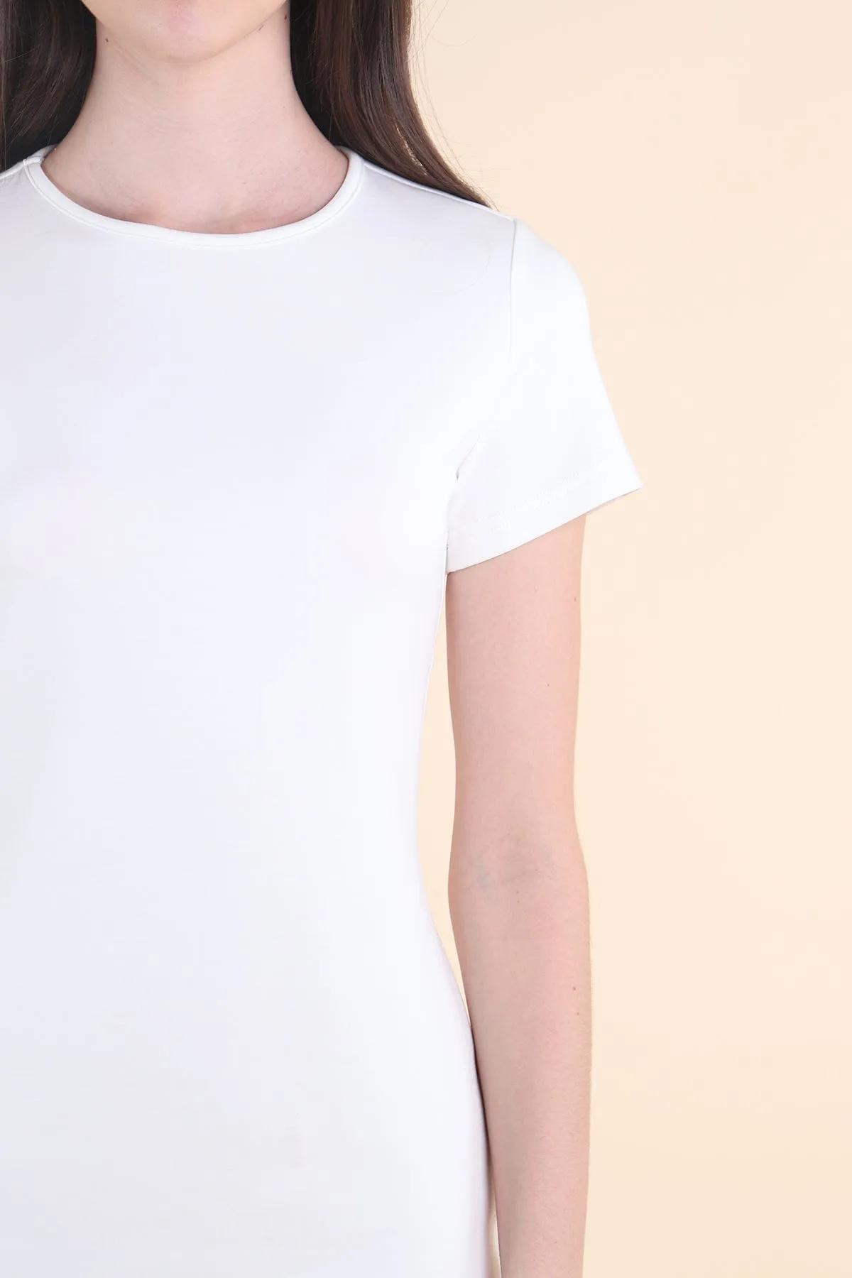 ALWAYS YOUR BABY TEE DRESS IN WHITE