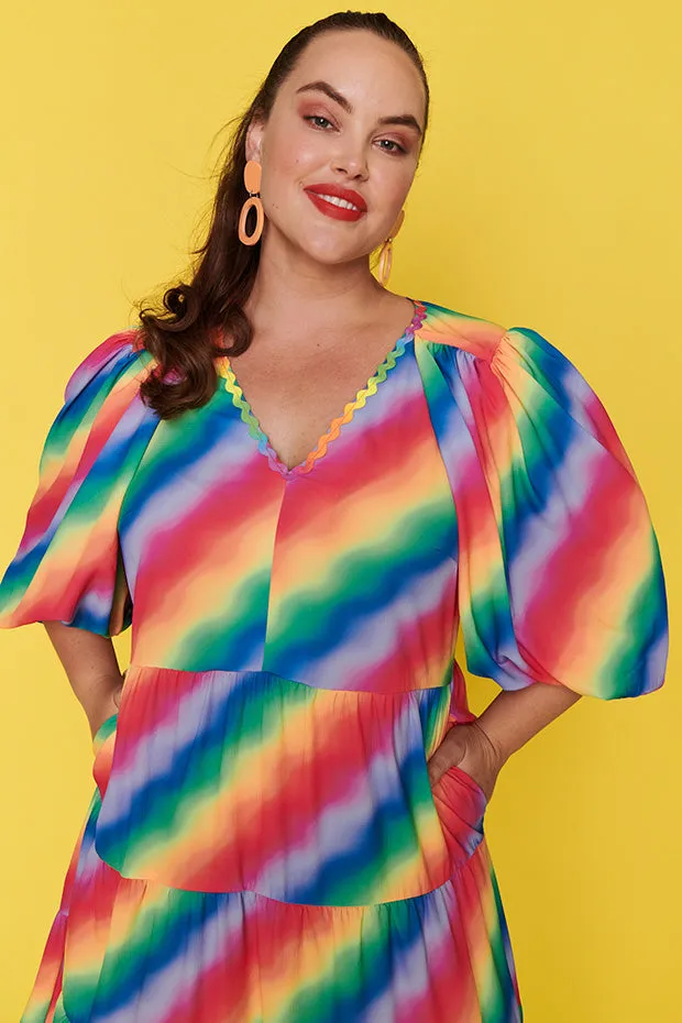 Amanda Fluro Rainbow Dress