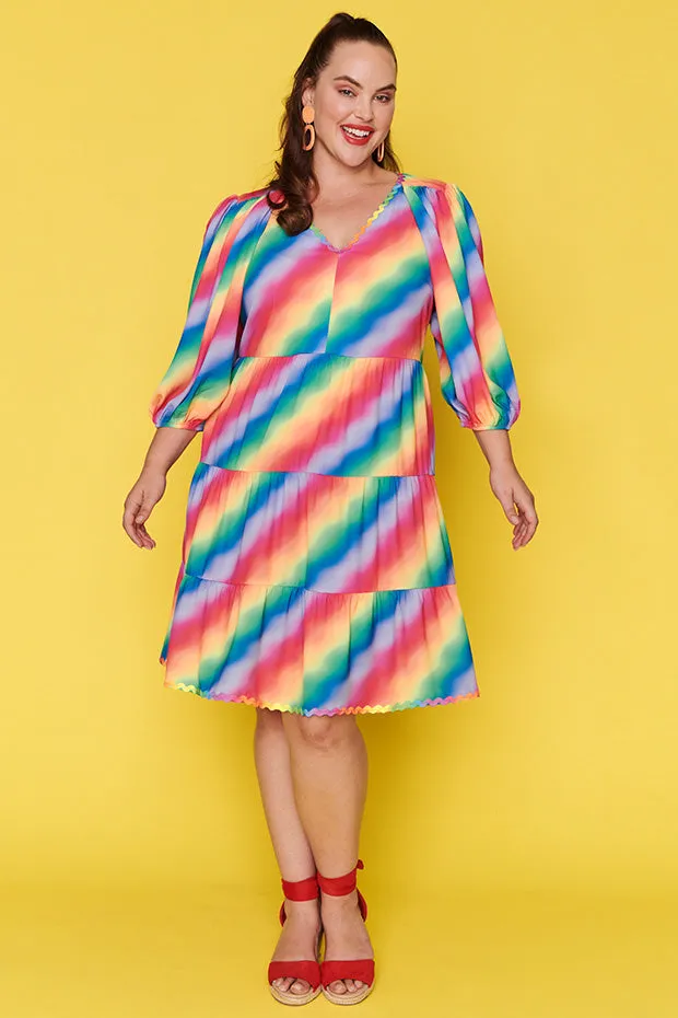 Amanda Fluro Rainbow Dress