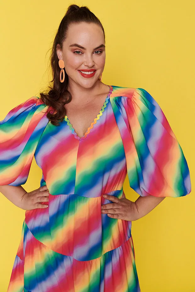 Amanda Fluro Rainbow Dress