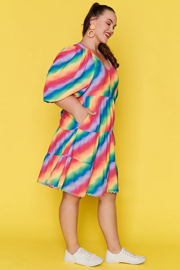 Amanda Fluro Rainbow Dress