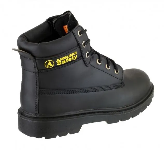 Ambler Lace Up Steel Toe Boot Black