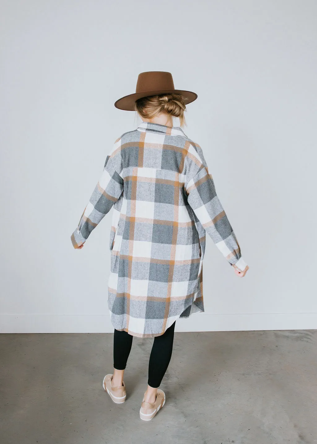 Anika Plaid Long Shacket