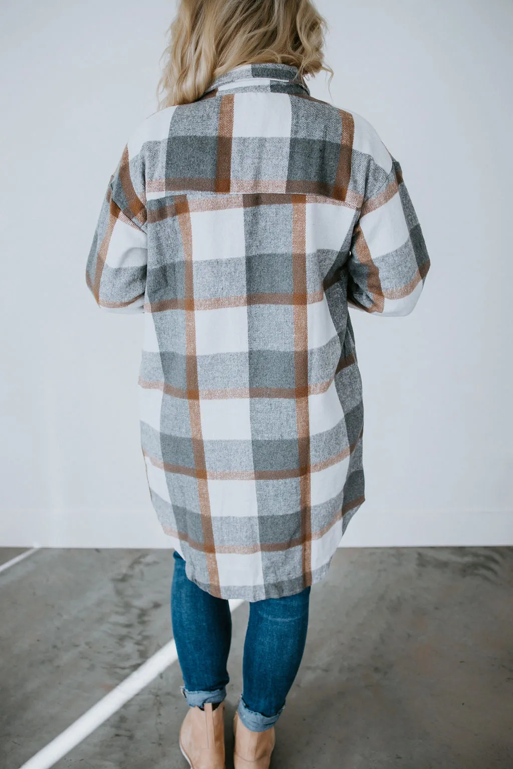 Anika Plaid Long Shacket