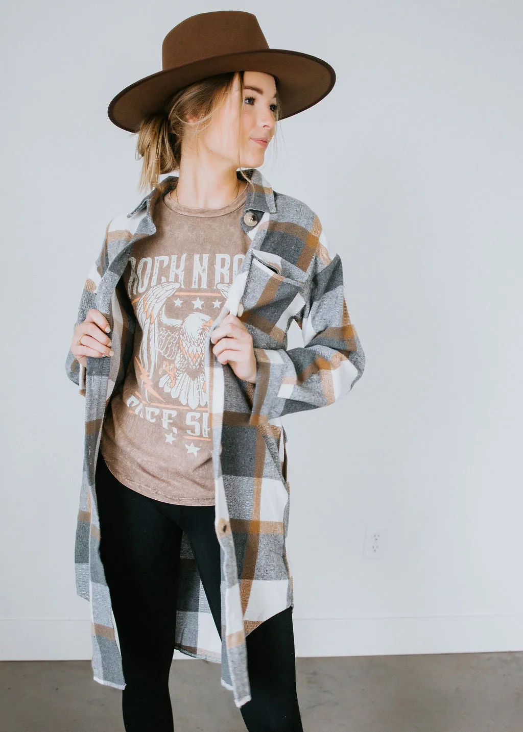 Anika Plaid Long Shacket