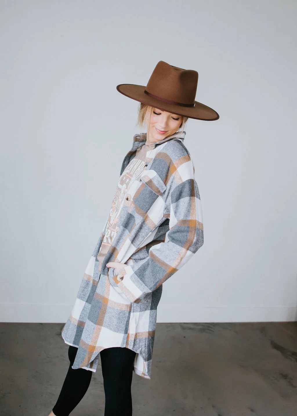 Anika Plaid Long Shacket