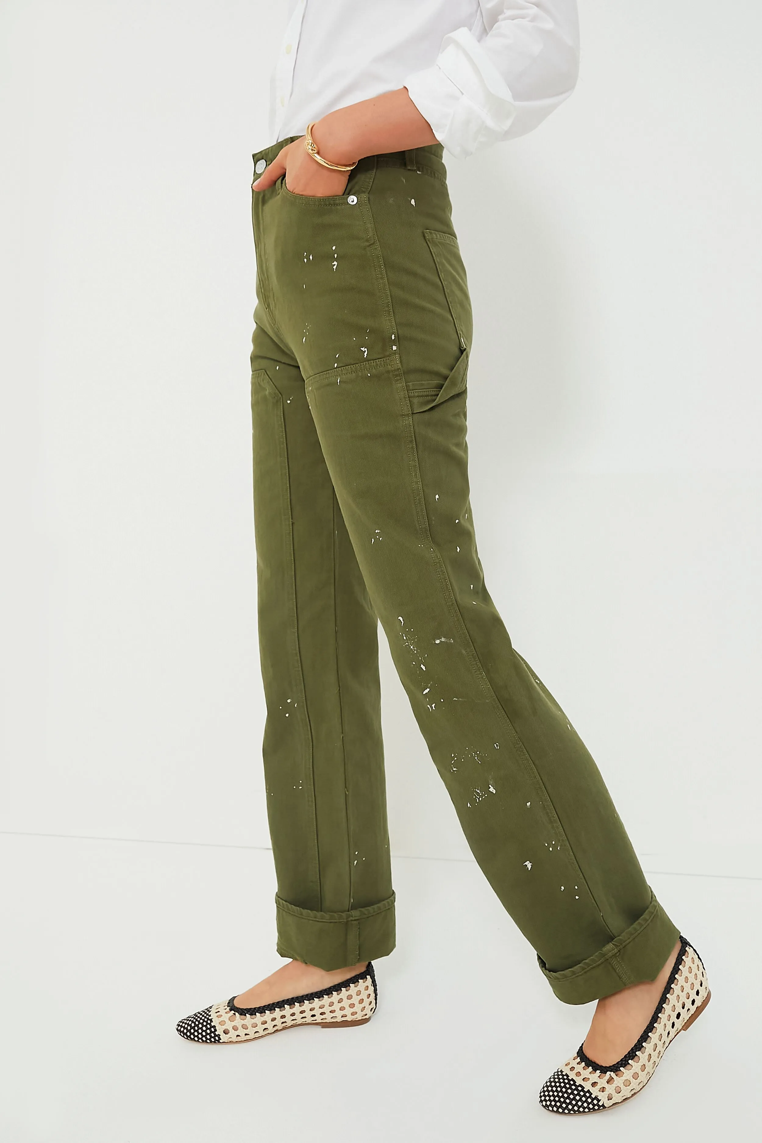 Army Dylan Paint Splatter Pant with Patch