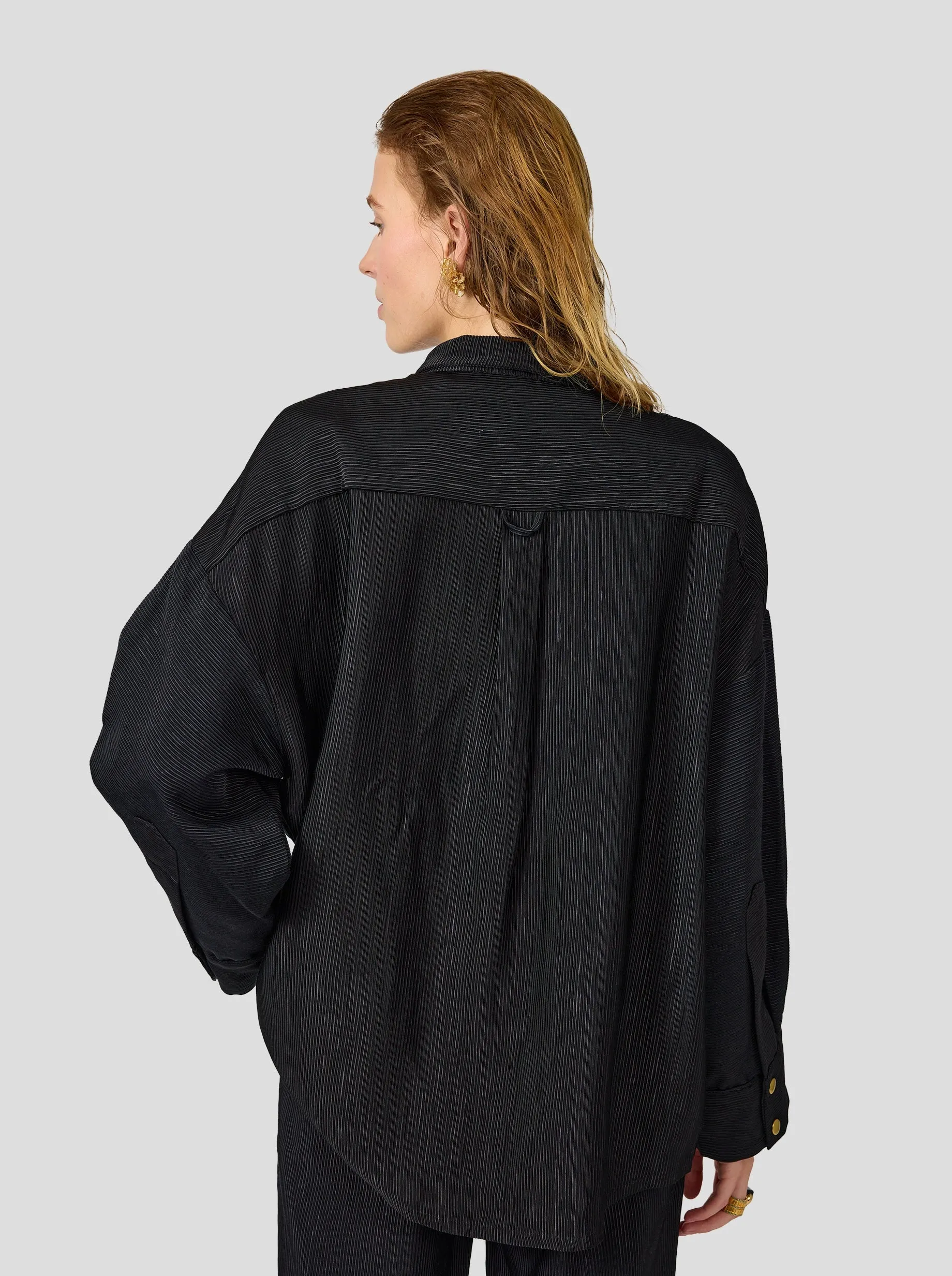 Astrée overshirt in coal Ottoman