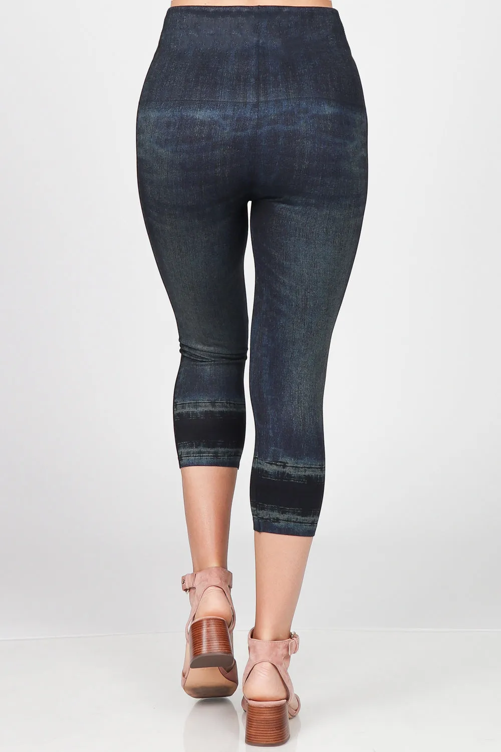 B4223XLJ Extended High Waist Capri Leggings