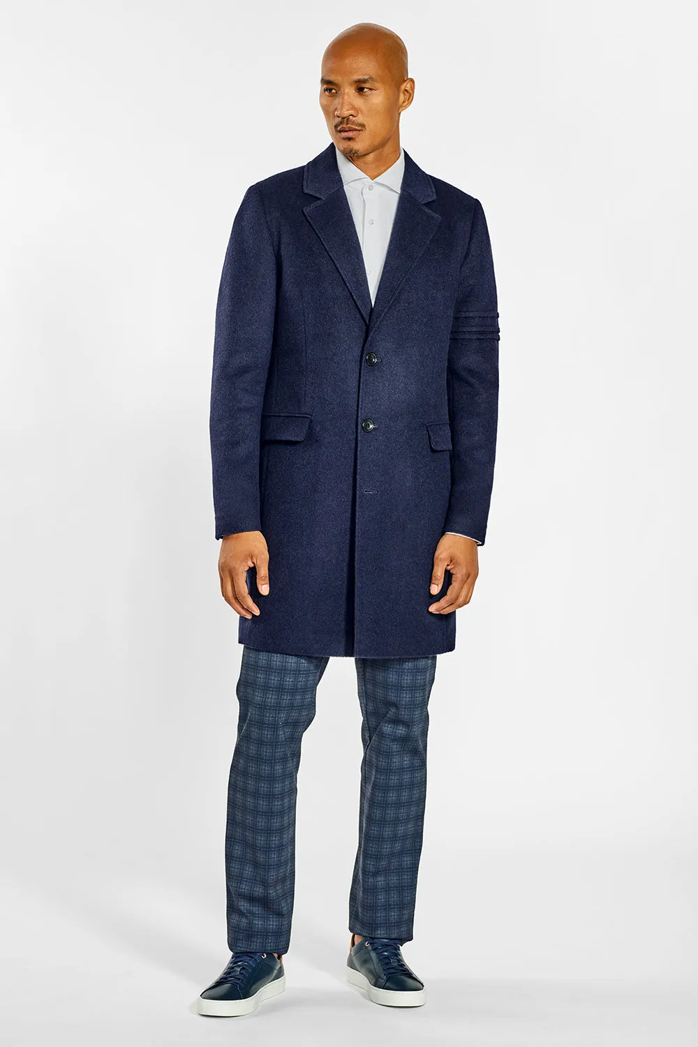 Baby Alpaca Notched Lapel Overcoat