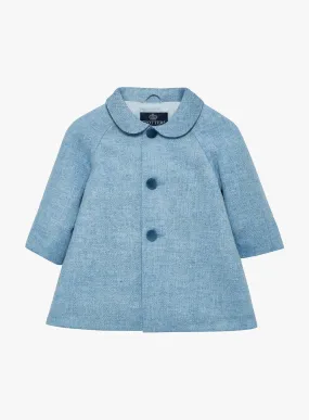 Baby Raglan Coat in Pale Blue