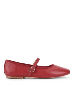 Bailey Flats - Red Leather