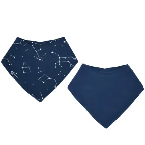 Bandana Bib Set, Merino Wool & Organic Cotton, Set of 2, Night Sky™