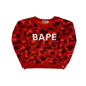 BAPE x Swarovski Red Crazy Camo Crewneck