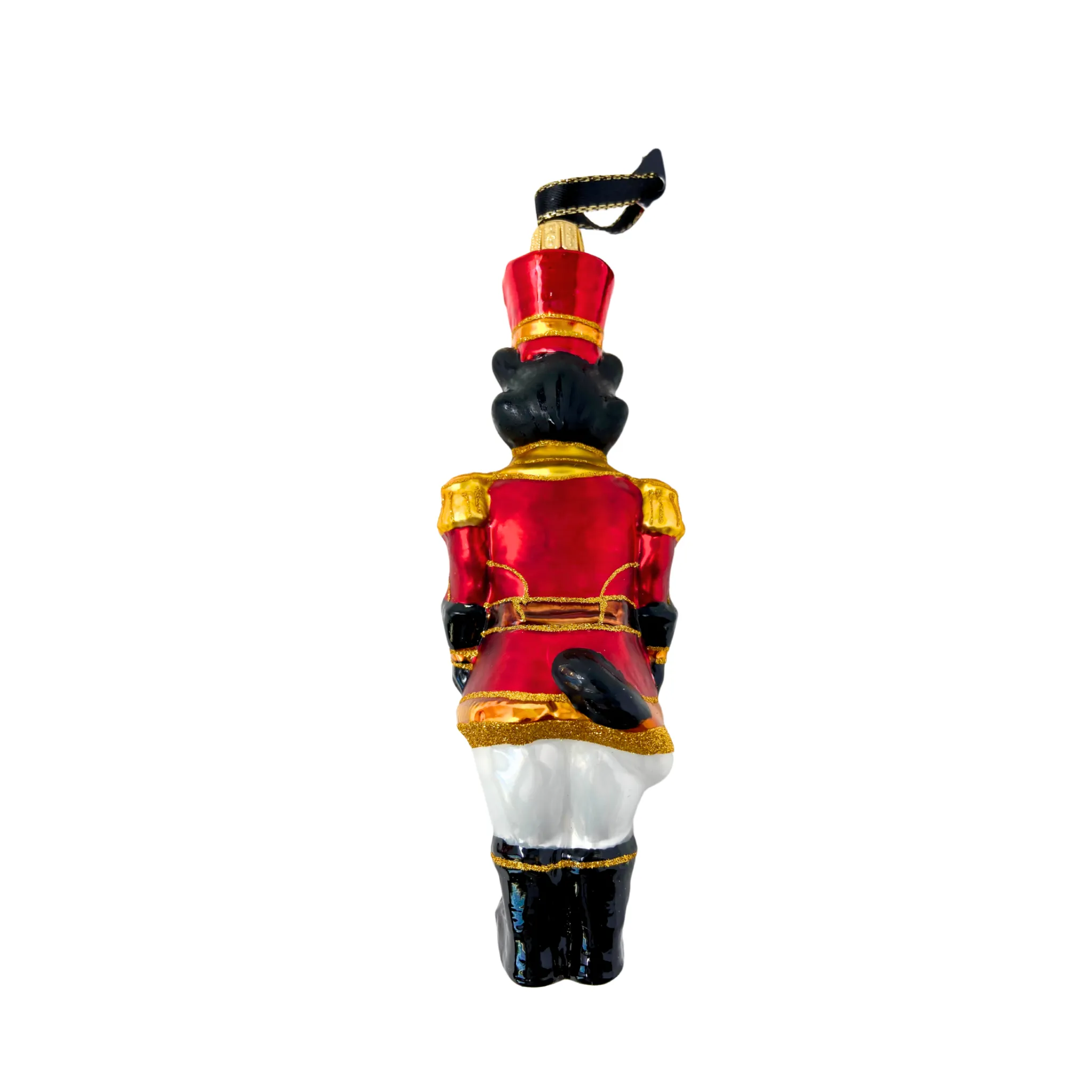 Bear Nutcracker Blown Glass Christmas Ornament