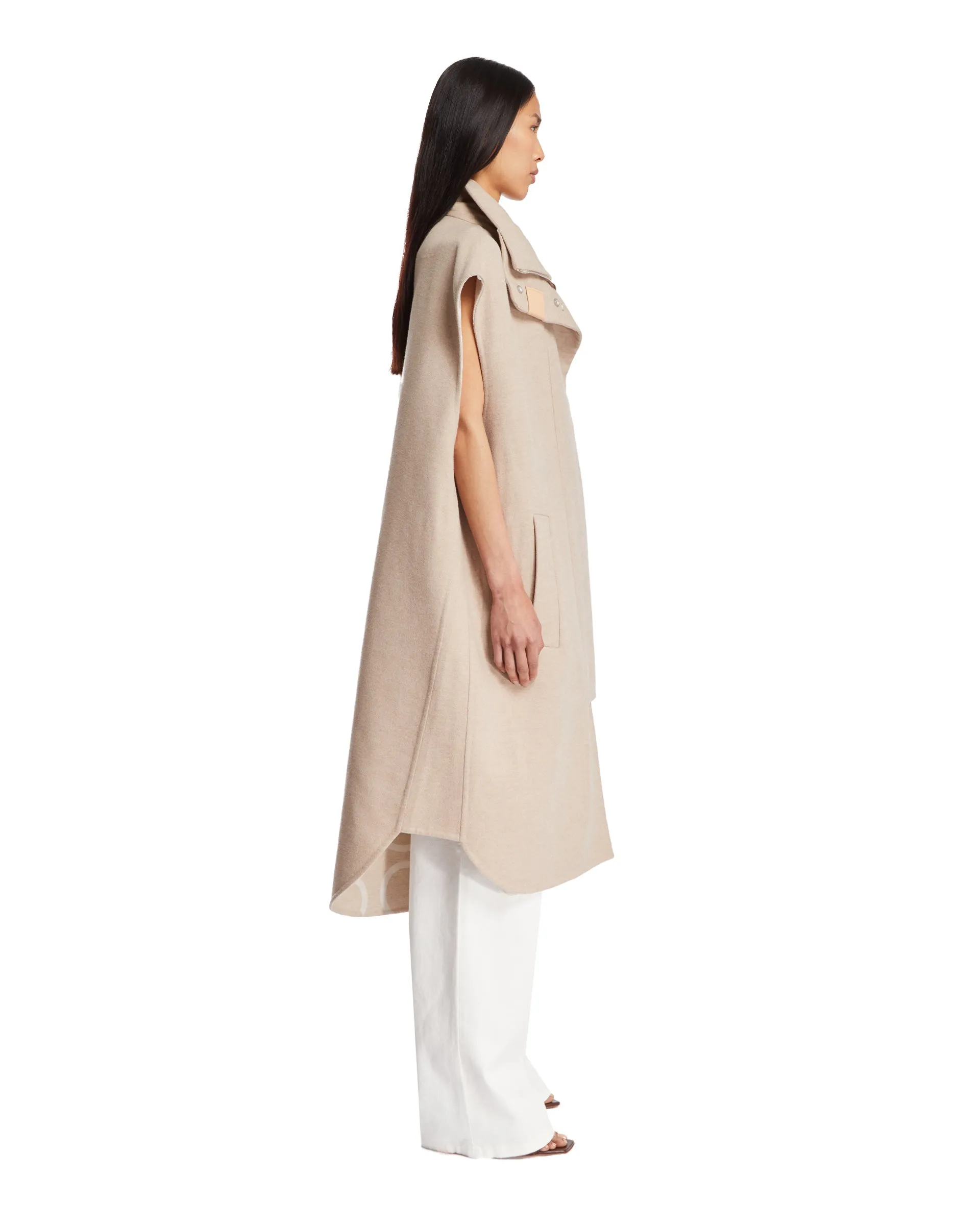 Beige Cape Coat