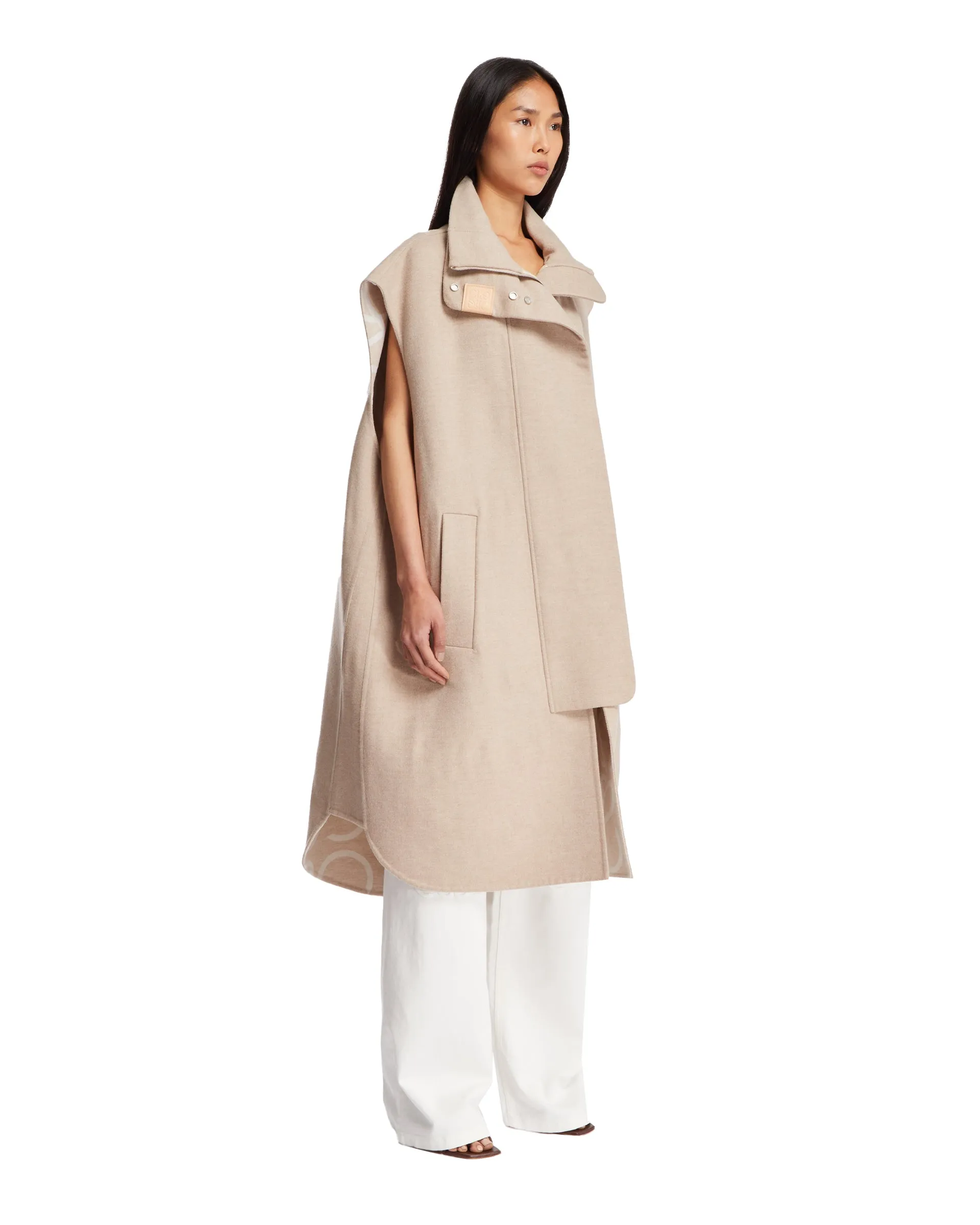 Beige Cape Coat