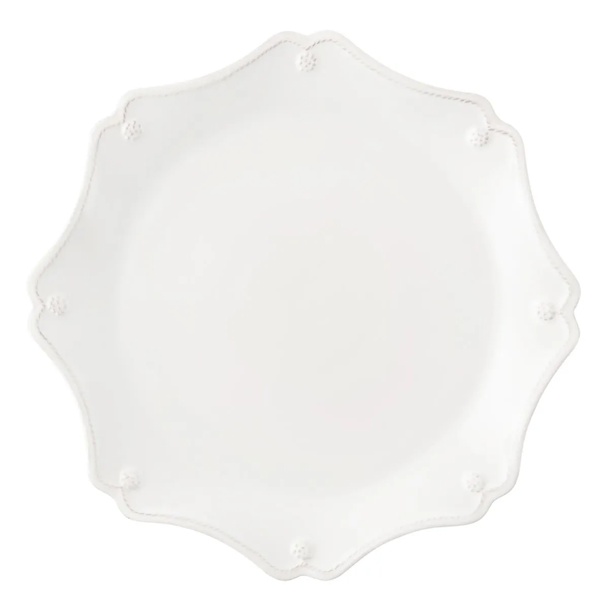 Berry & Thread Scalloped Charger - Whitewash