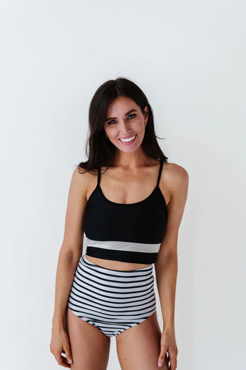 Black & White Colorblock Top