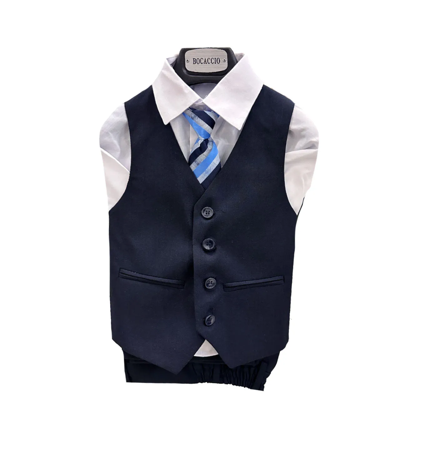 Bocaccio Boys 5 Pc Modern Fit Suit - Navy