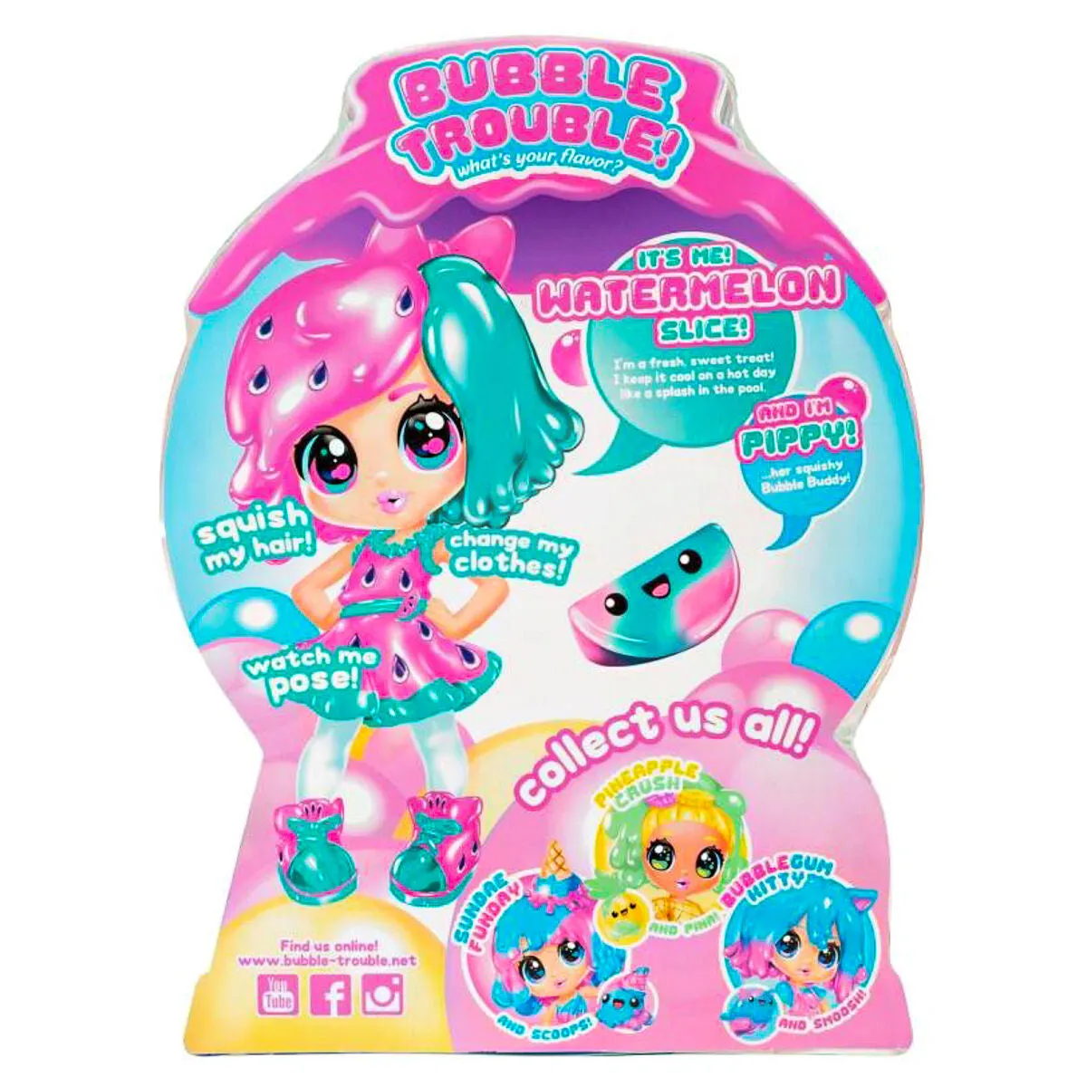 Bubble Trouble Watermelon Slice Doll