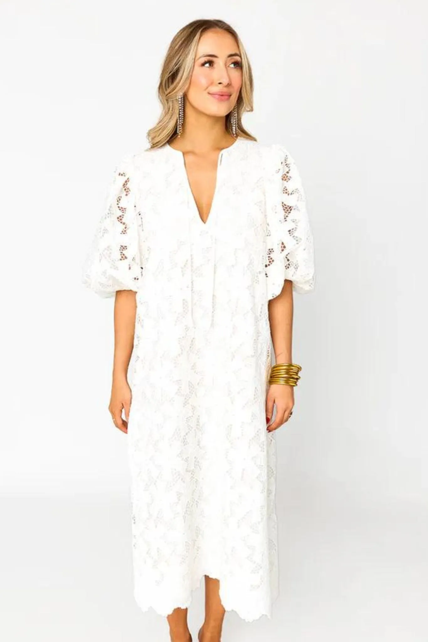 Buddy Love: Pamela Spritzer Maxi Dress in White