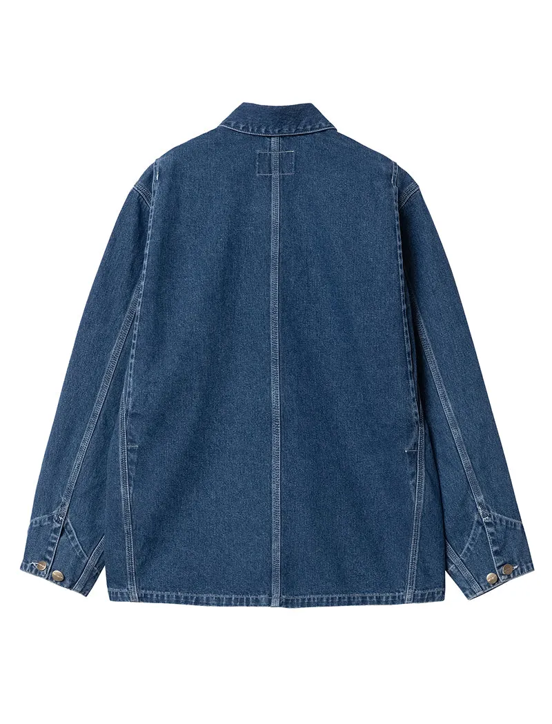 Carhartt WIP Womens OG Michigan Coat Blue Stone Washed