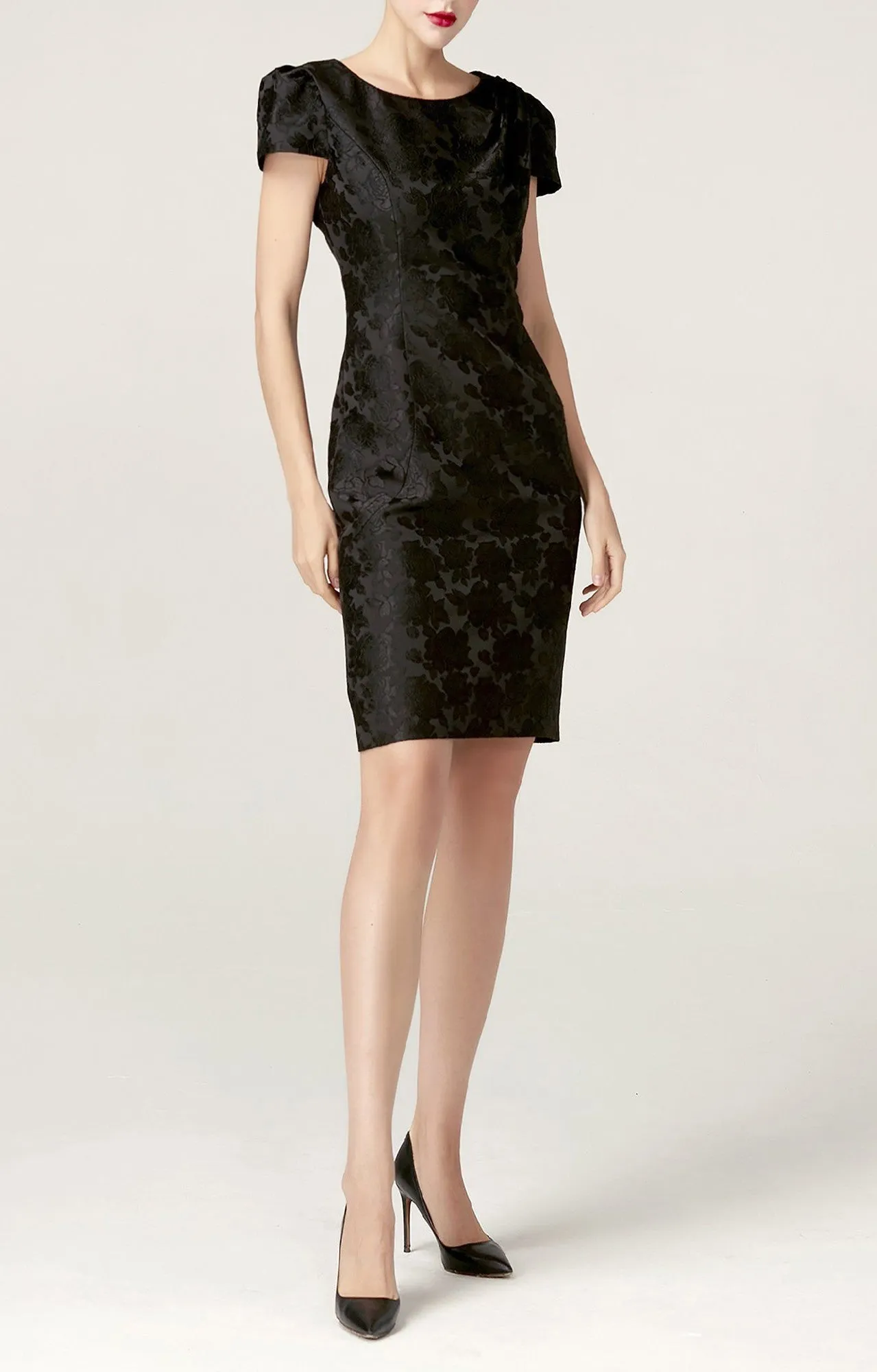 Catherine Jacquard Little Black Dress