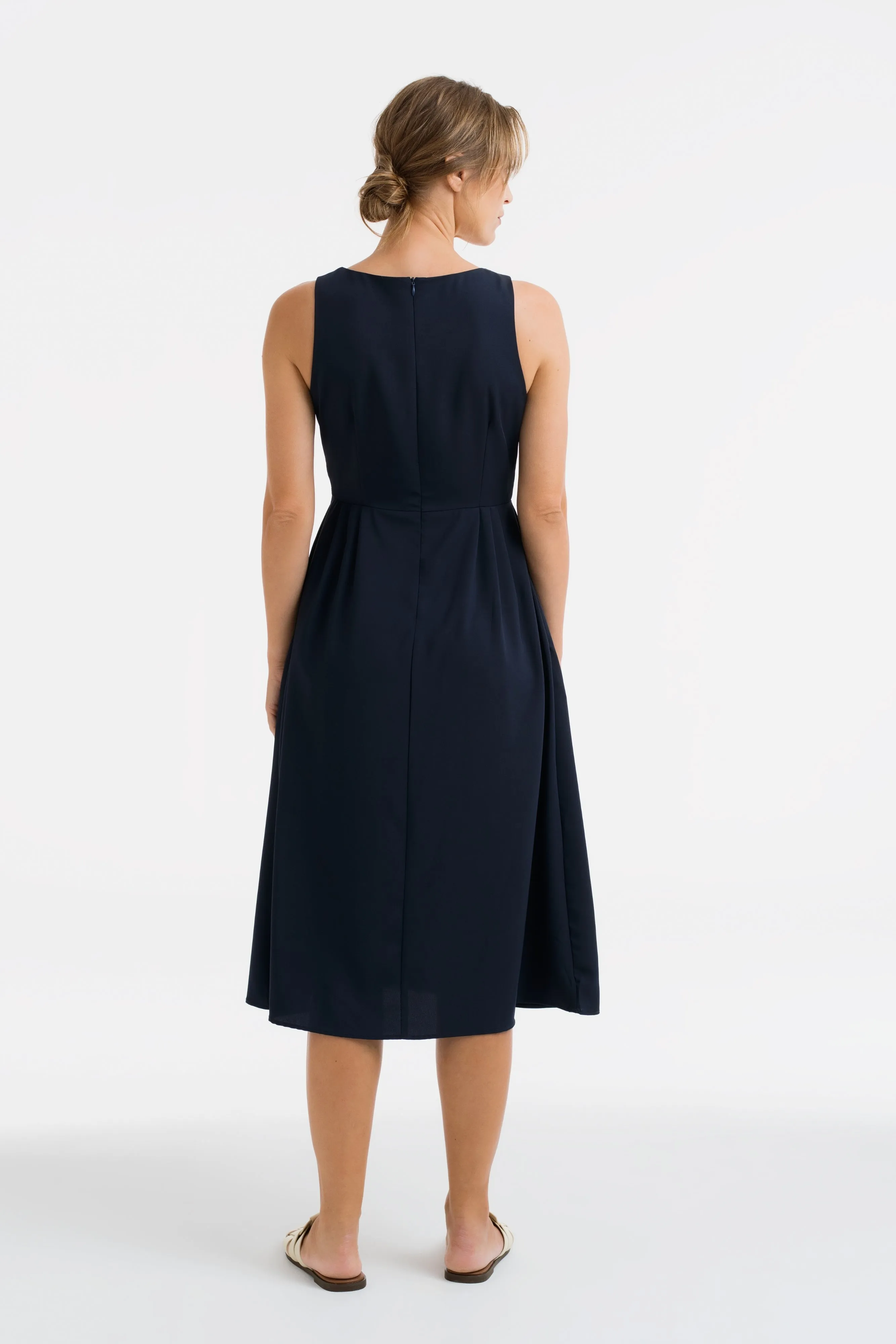 Celesta Midi Dress in Blue