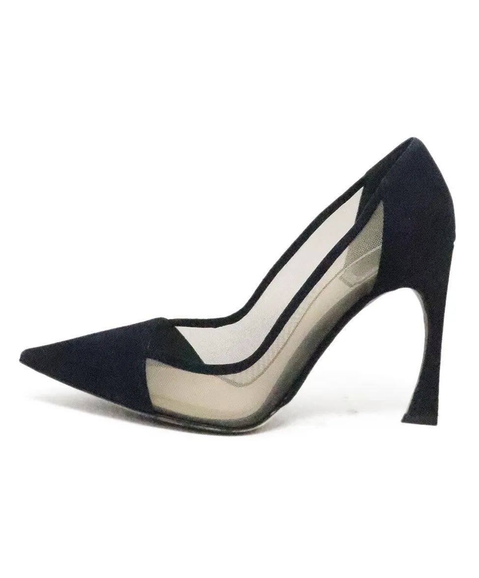 Christian Dior Blue Navy Suede & Mesh Heels sz 7