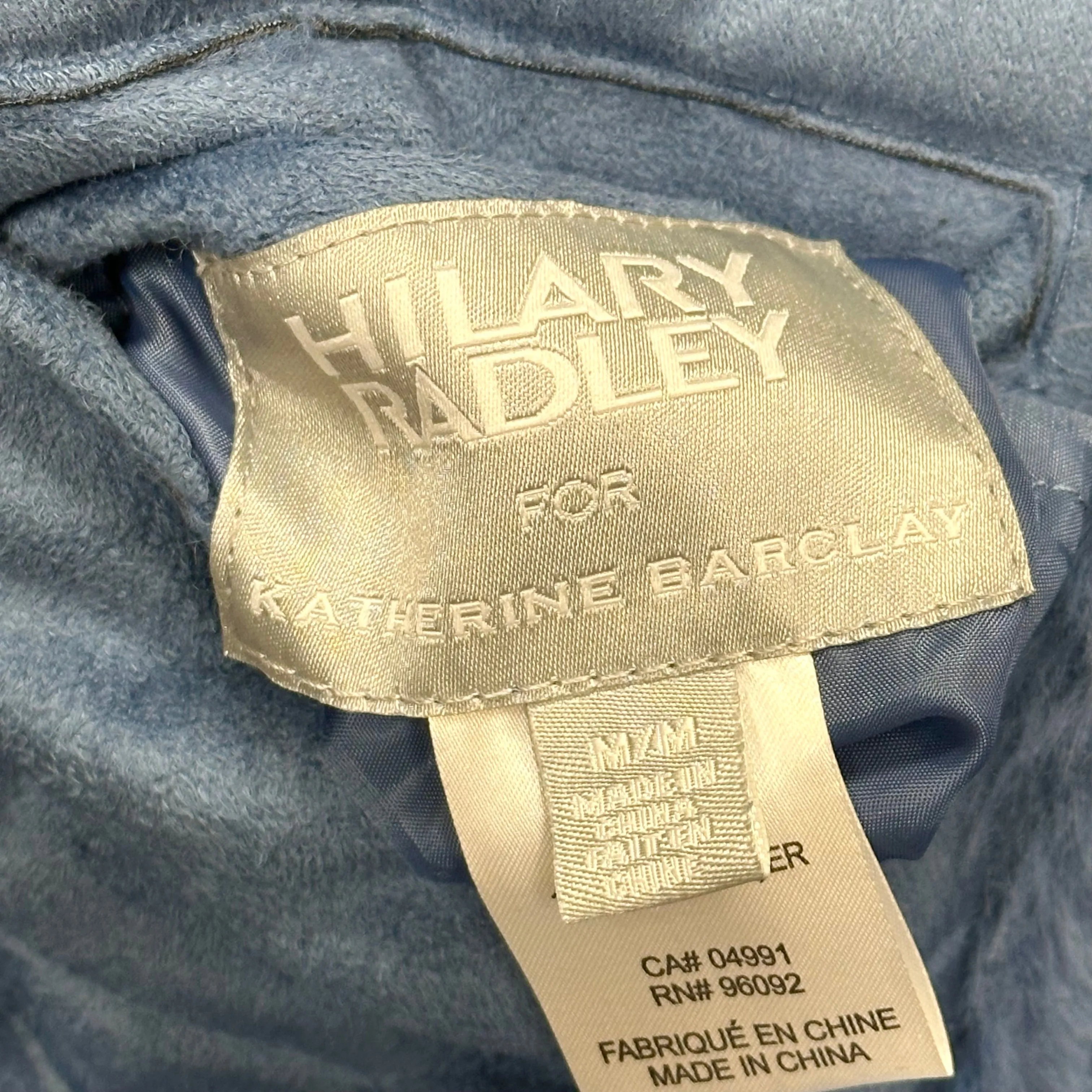 Coat Faux Fur & Sherpa By Hilary Radley In Blue, Size: M