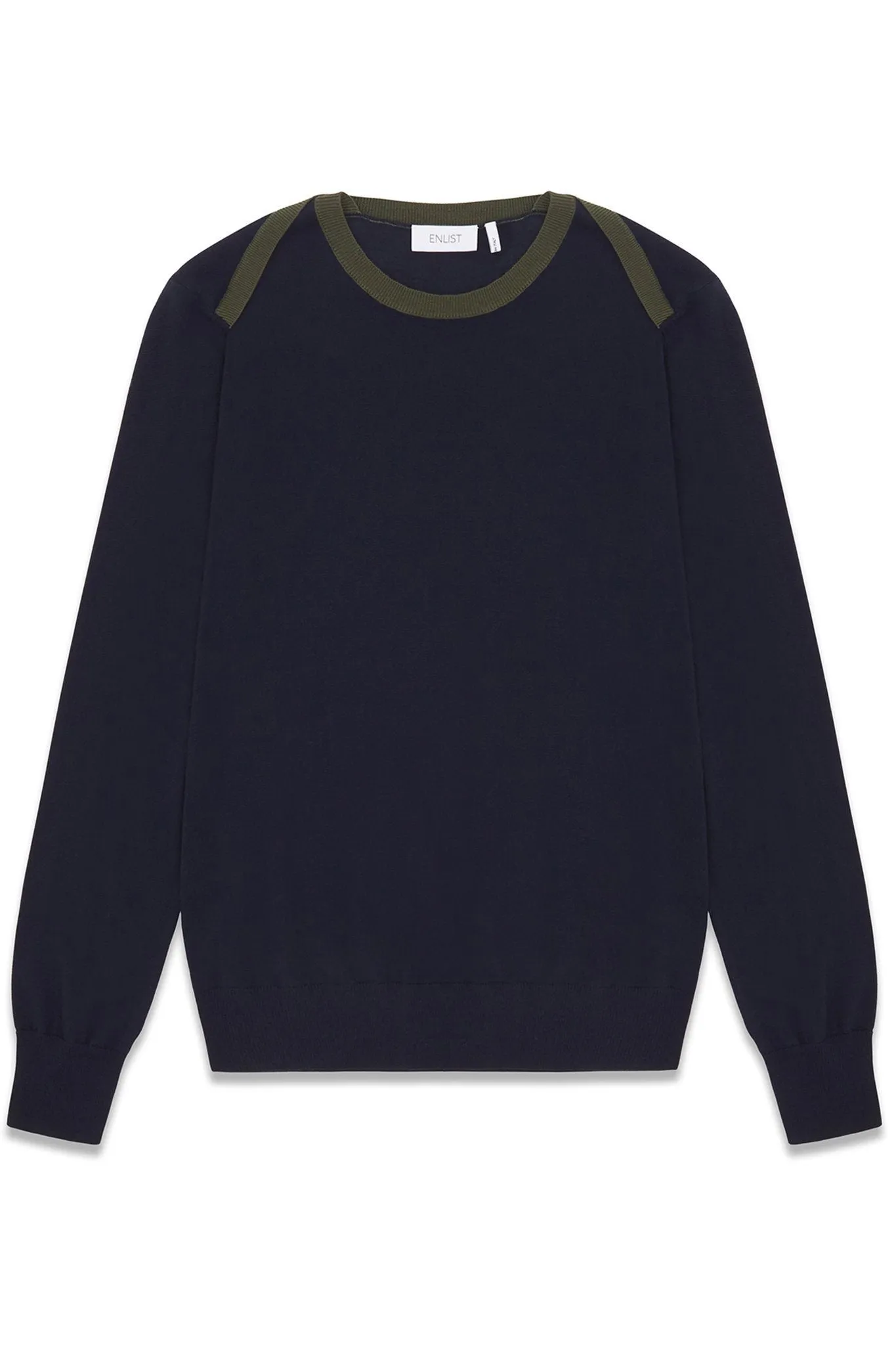 Contrast Trim Merino Wool Sweater