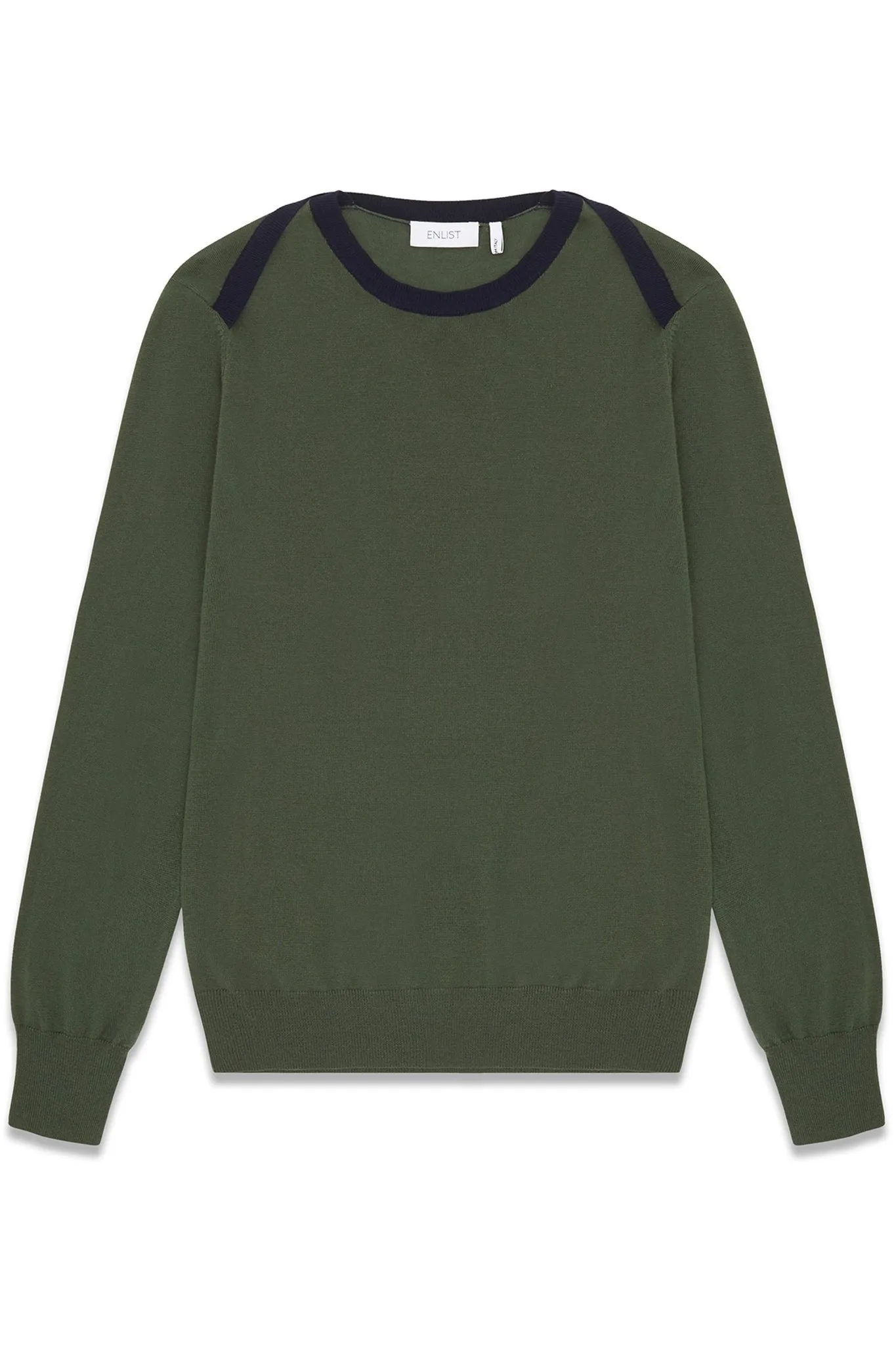 Contrast Trim Merino Wool Sweater