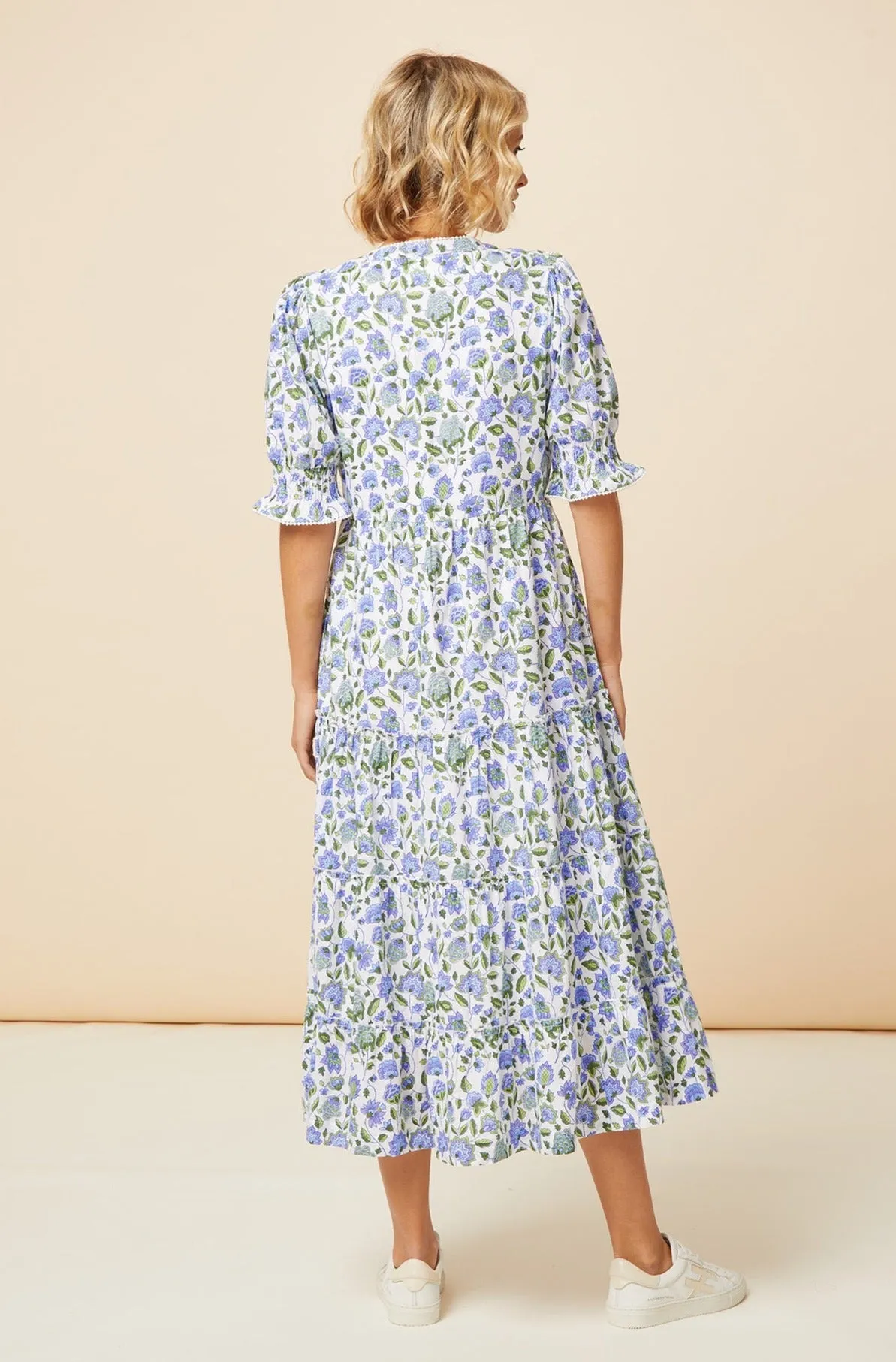 Cordelia Block Print Dress | Blue/Green